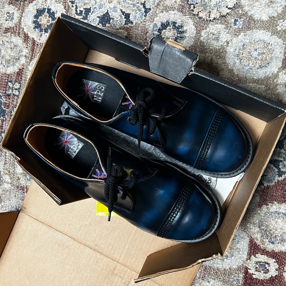 NPS Men’s Patent Loafer in Blue